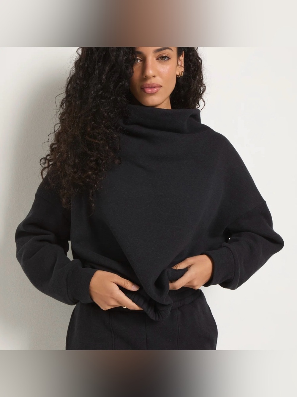 78&Sunny Cove Funnel Neck Sweatshirt Black Medium NWT - Picture 3 of 10